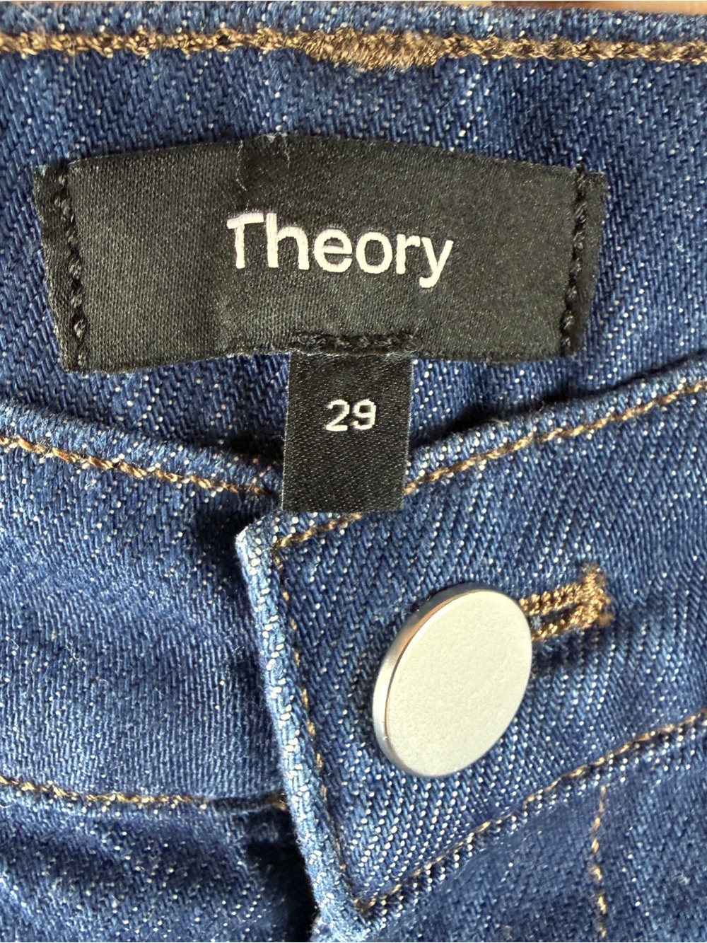 THEORY Cropped Barrel Leg Jeans in Relaxed Denim - Indigo - Size: 29 - Picture 11 of 11